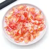 Paquete de materiales para accesorios de pendientes DIY, accesorio para el cabello de estilo antiguo, colgante de hoja con efecto plateado de color, acrílico naranja aleatorio de 50g