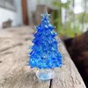 Adornos de Árbol de Navidad de Cristal Regalo de Navidad Regalo de Cumpleaños para Amigos Hombres y Mujeres Decoración de Sala de Estar en Casa Árbol de Paz Verde