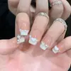 Armadura de mano sentido avanzado hecho a mano ins explosiones diamante roto mariposa uña piezas de uña al por mayor uñas portátiles