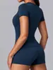Yize Secado Rápido Manga Corta Shorts Ajustado Conjunto de Yoga Correr de Alta Intensidad Fitness Conjunto Deportivo Camiseta para Mujer
