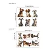 Pegatinas Decorativas de Cachorro Lindo Transfronterizo para Papel Tapiz de Dormitorio, Sala de Estar, Entrada, Pared de Fondo, Autoadhesivo de PVC