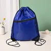 Em estoque bolso com zíper 210D mochila para esportes ao ar livre natação eventos publicitários poliéster logo em branco impresso