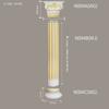 Tira Decorativa Tallada a Mano con Línea de PU Estilo Europeo, Cabezal de Columna Romana de PU Cilíndrico Estilo Europeo, Materiales de Construcción para Decoración de Pilares, Materiales de Decoración para el Hogar