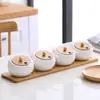 Conjunto de Potes Cerâmicos para Temperos Domésticos Frasco de Tempero Caixa de Temperos Pote de Sal Pote de Pimenta Utensílios de Cozinha Caixa de Temperos Novo Produto