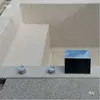 Torneira de banho de fonte termal toda em cobre interruptor de água fria e quente saída de cascata de alto fluxo para piscina de spa três furos para piscina de imersão