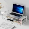 Suporte para Gabinete de Computador de Mesa com Rodinhas Suporte de Chassi Base Elevatória para Escritório Casa Bandeja Prateleira de Armazenamento