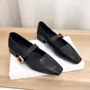 Zapatos Mary Jane cómodos de cuero suave estilo coreano, zapatos de mujer, tacón grueso, diseño nuevo, de una sola tira, punta poco profunda, punta cuadrada retro, zapatos planos