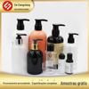 Garrafa Plástica Pet 1000ml Tipo Push Embalagem Shampoo Gel de Banho Fábrica Atacado Garrafa Plástica Marrom