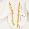 Banho de Ouro Real 18K Corrente de Extensão Estilo Chinês Ouro Antigo Gotejamento de Óleo Corrente de Conexão para Pulseira Colar Acessórios DIY Acessórios