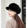 Nuevo Sombrero Mujer Otoño Invierno Moda Coreana Dama Boina Calabaza Casual Octagonal Piel Sintética Casual Versátil