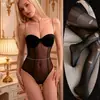 Body Ailani con Hueso de Pescado, Cintura Ajustada con Cadena, Panel de Malla Sexy, Ajustado, Camisón para Venta al por Mayor