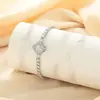 Pulseira de trevo de quatro folhas em cobre com zircônia cravejada super brilhante pulseira colar brincos de tarraxa moda feminina pulseira joias versáteis fábrica de joias