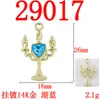 Acessórios de Liga Pingente Coração Micro-Incustado Cristal Porta-Vela Pingente Brincos Românticos Sonhadores Feitos à Mão Materiais para Brincos