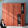 Armario Metálico para Ropa de Personal con Cerradura, Impresión por Transferencia de Madera, Gabinete de Acero para Bolsos, Zapatero de Hierro, Armario para Dormitorio de Personal