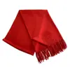 Novo Cachecol Feminino Outono e Inverno 2025 em Falso Caxemira, Cor Sólida, Espessado, Quente, Cachecol de Pescoço e Xale Versátil, Atacado do Fabricante