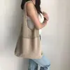 Bolso de Hombro de Punto Color Sólido Estilo Coreano Ins, Bolso de Mano Hueco, Bolso Tote de Gran Capacidad, Bolso Cruzado para Mujer
