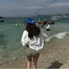 Camisola Bikini Listrada Preto e Branco Retro Tailandesa Sexy Hottie Estilo Desejo Puro Roupa de Banho Deslumbrante para Férias na Ilha