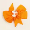 Nova Presilha de Cabelo Europeia e Americana para Bebê de Halloween, Presilha de Cabelo de Laço de Abóbora de Páscoa para Bebê, Acessórios de Cabelo para Crianças