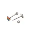 Piercing de Língua em Aço Inoxidável Garra de Gato Coração de Pêssego Piercing de Língua Simples e Fashionável Para Beber Nicho Sexy Piercing de Língua em Titânio