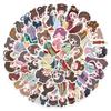 40 pegatinas originales de ropa antigua para niña para tablet, teléfono, cuaderno, impermeables, creativas, decorativas, pegatinas de diario, bolsa