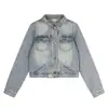 Nueva Chaqueta de Mezclilla para Mujer Estilo Coreano Tendencia Callejera 2026 Popular Juvenil Chaqueta Abrigo Color Sólido Fuente Venta al por Mayor 10