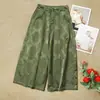Original 2026 Primavera y Otoño Nuevo Estilo Nuevo Estilo Nacional Chino Ropa para Mujer Rayón Xiangyunsha Jacquard Casual Versátil Pantalones