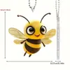Amazon Transfronterizo Nuevos Adornos y Colgantes Planos de Acrílico Creativos Personalizados para el Festival de las Abejas
