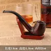 Cachimbo de Filtro Imitando Madeira Maciça Estilo Antigo, Cachimbo Portátil com Padrão de Resina, Seleção e Rotulagem Próprias para Acessórios de Fumar