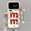 Funda de teléfono aplicable para xiaomi18pro18promax de dibujos animados con pulsera para mujer, colorida, con granos de chocolate