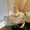 Bolsa de Fitness Simple a Cuadros de Moda con Gran Capacidad, Separación Seca y Húmeda, Bolsa de Entrenamiento Deportivo de Yoga, Bolsa de Viaje Ligera con Compartimento para Zapatos