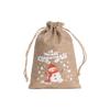 En Stock Soga de Yute Arpillera Material Patrón Temático Navideño Suministro Directo de Fábrica Bolsa de Arpillera Navideña con Cordón Admite Personalización