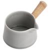 No hay forma de taza pública de ceniza de hielo estilo japonés de doble pared, ceniza ceniza ceniza esmalte, taza de té de cerámica grande para uso doméstico, taza de té dividida para mar