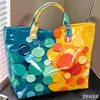 Site Independente Temu Estilo Novo Transfronteiriço Bolsa de Mão Impermeável PVC+Lona Portátil para o Dia a Dia Bolsa de Ombro Bolsa Tote