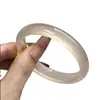 Pulsera de Ágata Natural del Mismo Estilo que la Tienda Física, Jade Hielo de Alta Calidad, Pulsera de Ágata Blanca Luna Color Dorado Champaña Claro, Pulsera Tipo Hielo