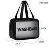 Bolsa de Cosméticos Transparente de PU Bolsa de Cosméticos Impermeável e à Prova de Umidade Bolsa de Higiene Pessoal de Grande Capacidade Mochila Bolsa de Viagem Bolsa de Cosméticos