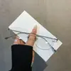 Gafas de Prescripción sin Montura para Hombres con Caras Grandes, Graduación Personalizable, Monturas de Gafas sin Montura Ultraligeras de Alta Gama con Filtro de Luz Azul para Mujeres