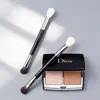 Brocha de Sombra de Ojos de Doble Punta Modelo Mismo que la Profesora Mao y Brocha para Contorno de Nariz, Set de Contorno de Pelo Animal, Herramienta de Brocha de Maquillaje Portátil