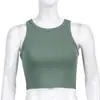 C Exclusivo Transfronterizo Top Corto de Yoga de Verano Color Sólido Estilo Tanque Top Deportivo Sin Mangas Ropa Exterior Capa Base