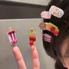 Pinza para el pelo linda de helado estilo coreano para niños y niñas, accesorio para el pelo con diseño de dibujos animados para flequillo