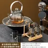 [evento] Cozinhando Chá Perto do Fogão, Fogão de Cerâmica Elétrico, Conjunto Completo Doméstico de Latas de Chá Assado da Celebridade da Internet, Chaleira para Preparo de Chá, Bule de Vidro