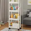 Prateleira de armazenamento com rodinhas pequena, organizador de vários andares de piso para lanches, armazenamento de sala de estar, estante, cesta móvel de frutas e vegetais para cozinha