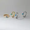 Pendientes Nalan de plata de ley S925 con incrustaciones de ópalo sintético y diamantes, pendientes exquisitos, sencillos, elegantes y únicos M08364