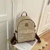 Bolsa feminina de alta qualidade, bolsa de ombro PU estilo coreano, mochila estampada versátil e estilosa de grande capacidade