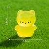 Micro paisaje de dibujos animados lindo gatito luminoso adornos de animales decoraciones de bricolaje accesorios de escritorio adornos de resina para coche