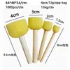 Materiais de pintura para crianças do jardim de infância rolo pincel pincel pincel esponja pincel de espuma EVA para esfregar pincel esponja para grafite