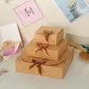 Caja de Papel Kraft Caja Cuadrada de Papel Lista para Entrega Rápida Caja de Empaque Engrosada Simple de Gama Alta Caja de Regalo de Gama Alta Lista para Entrega