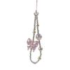 Cadena para teléfono móvil de bola rosa original con mariposa grande, adornos de cuentas, nueva pulsera linda, accesorios pequeños frescos para mujer