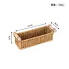 Cesta de Mimbre Sintético para Pan Estilo Japonés Bandeja de Frutas Almacenamiento en Casa Cesta de Pan Exhibición en Sala de Estar Cesta de Almacenamiento Tejida Cesta de Picnic