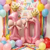 Globos Digitales Felices Cumpleaños para Exteriores para Niños y Niñas, Decoración para Fiestas de Primer Cumpleaños