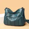 Bolsas para Mulheres 2022 Nova Tendência Couro Macio Moda Versátil Grande Capacidade Couro Genuíno Bolsa para Mãe de Meia-Idade Bolsa Transversal